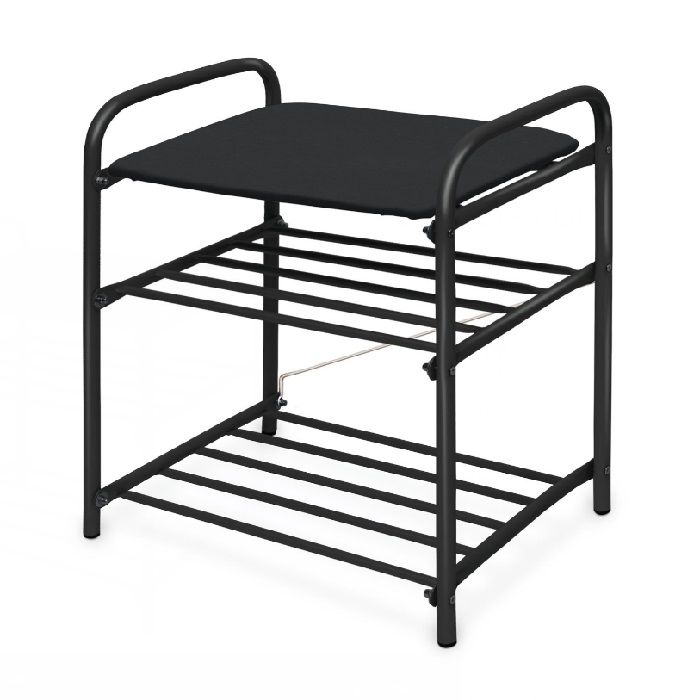 Банкетка 1 (500х330х450) с мягк. сидением,винил.черн.разборн.Б1-1/Ч Ника