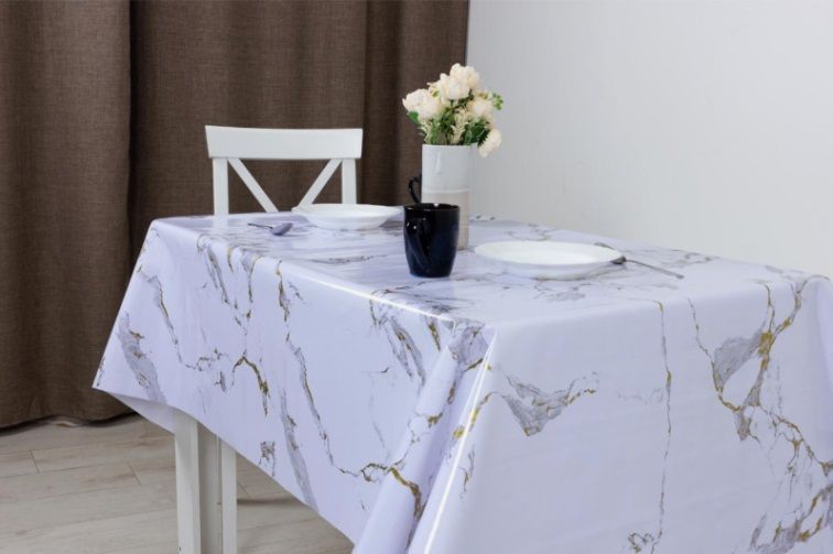 Клеенка на тк.основе "ГЛЯНЕЦ" Мрамор Гуанси (1.37х20м)