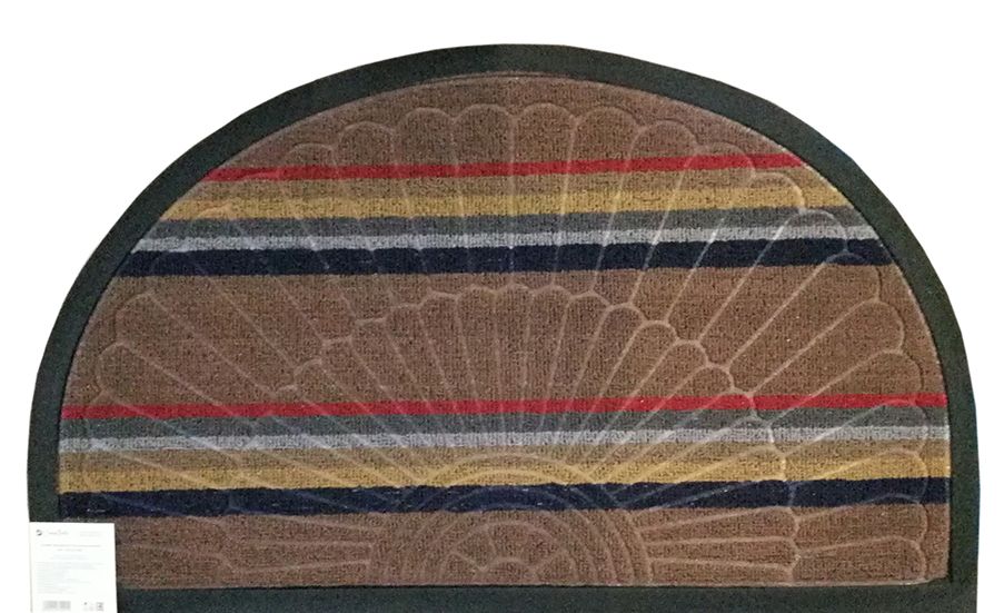 Коврик ворсовой Мультиколор 50х80 полукруг коричневый