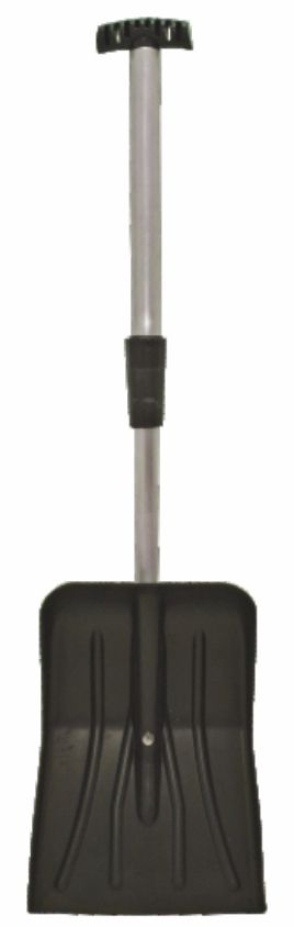 Лопата для снега пластиковая 335*260 без мет.планки с АЛЮМ.ЧЕРЕНКОМ и Т-ручкой №6/1