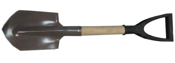 Лопата автомобилиста оцинкованная ЛА-2 с дерев.черенком и V-образной ручкой