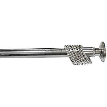 Карниз для ванной раздвижной хром с хромир. кольцами