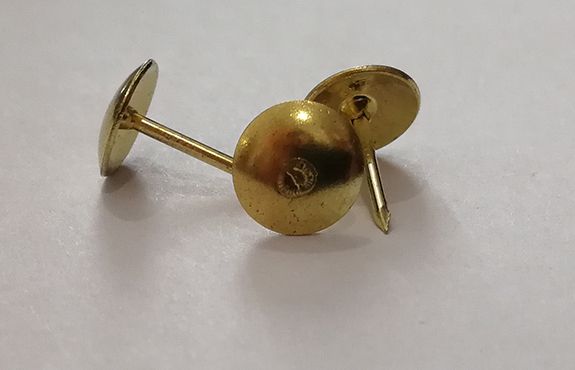 Гвоздь БОЛЬШОЙ 17мм декоративный обивочный (упак.50 шт.) золото Китай