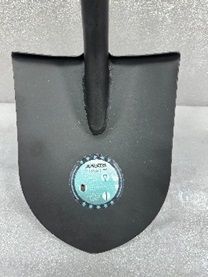 Лопата штыковая рельсовая сталь с металлическим черенком 29*22*120 (упак.6шт) (Альфа)