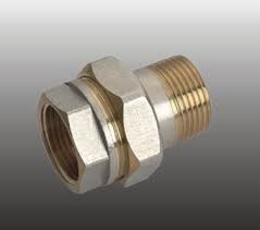 Американка прямая резьбовая латун. F 342.0404 (HJ 1/2F*1/2M) (сгон) (уп.1шт.)