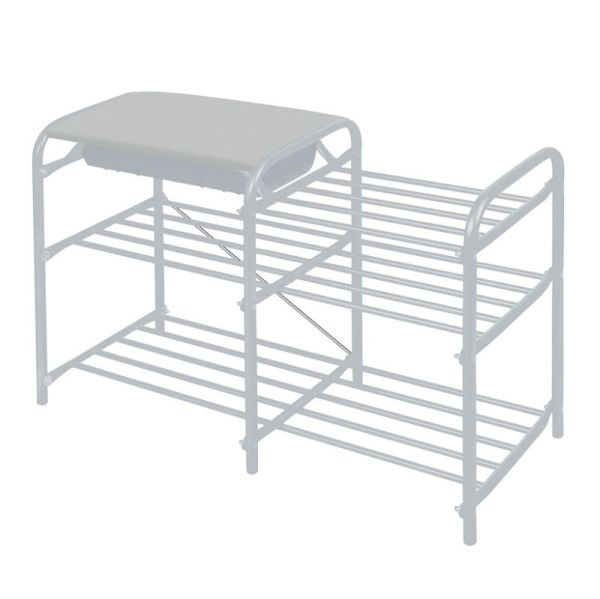 Этажерка "Люкс5" ЭТЛ5-1/МС матовый сер. Ника