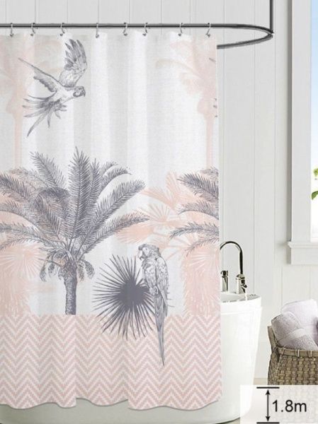 Штора для ванной полиэтиленовая оранжевая 21, "Релакс", 180*180