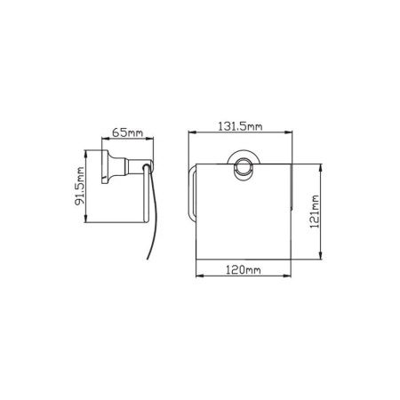 Настенный держатель для туалетной бумаги с крышкой P7503  (75 серия)
