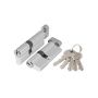 Цилиндровый механизм AX1002Knob70 хром с вертушкой