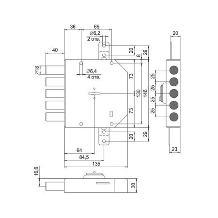 Замок накладной гаражный Гранит 1.06.56.МА никель
