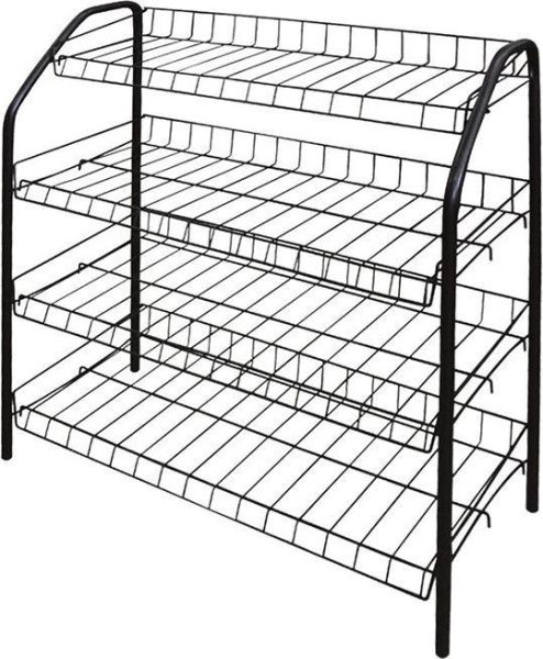 Этажерка 1 для обуви разборн. ЭТ1/Ч (700х660х300) 4 полки. черн.Ника