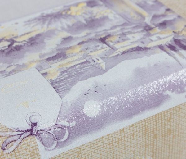 Клеенка на тк.основе "Аурум Колор" Гармония лаванды (1.40х20м)