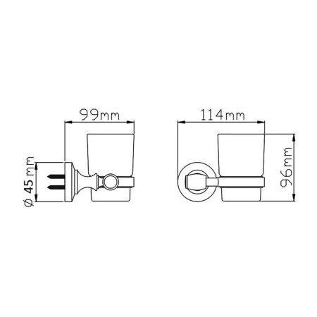Настенный стакан  P1806BL (18BL серия)