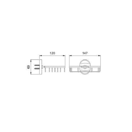 Настенная мыльница решетка   P2902-2 (29 серия)