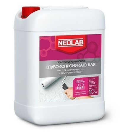 Грунтовка акриловая ГЛУБОКОПРОНИКАЮЩАЯ для наруж. и внутр. работ 20 кг (уп.1 шт.) NEOLAB