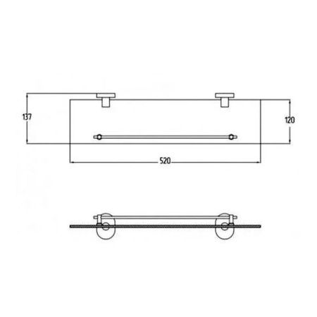Стеклянная полочка P2907 (29 серия)
