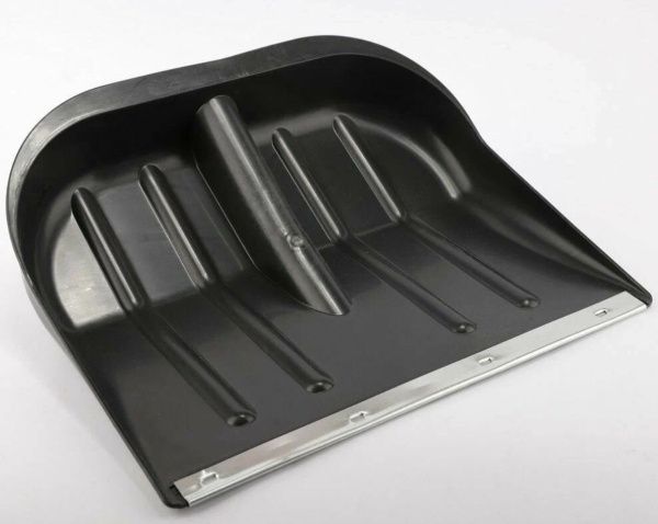 Лопата для снега пластиковая 410*360 с мет.планкой с АЛЮМ.ЧЕРЕНКОМ и V-ручкой ВЬЮГА №4 (упак 5шт.)*