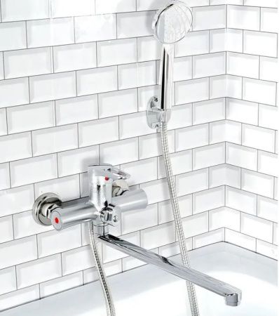 Смеситель для ванны и умывальника монокомандный хром Potato Эверест B 22-270 GS