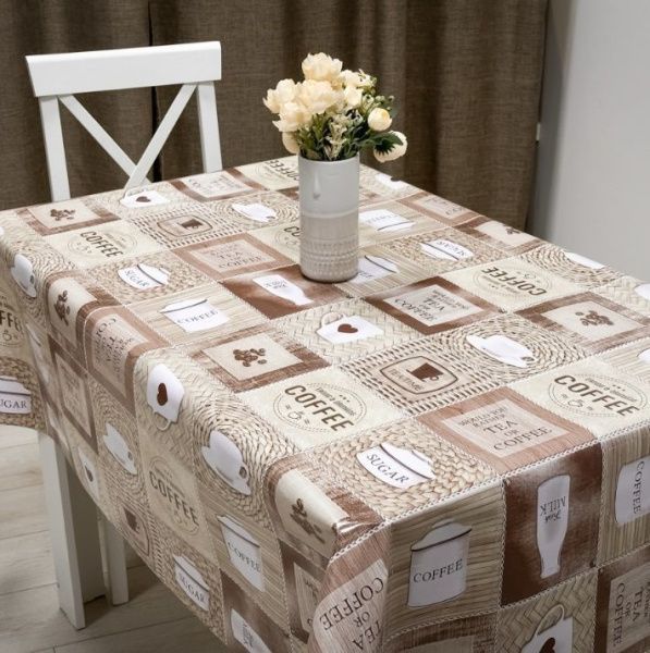 Клеенка на нетк.основе "Mirror" M 81233A Чай и Кофе (1,40х20м)