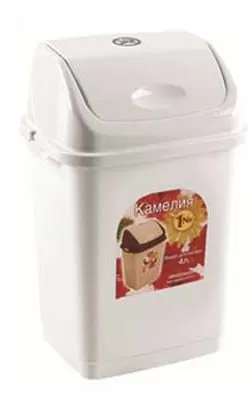 Ведро для мусора 4л белое "Камелия"