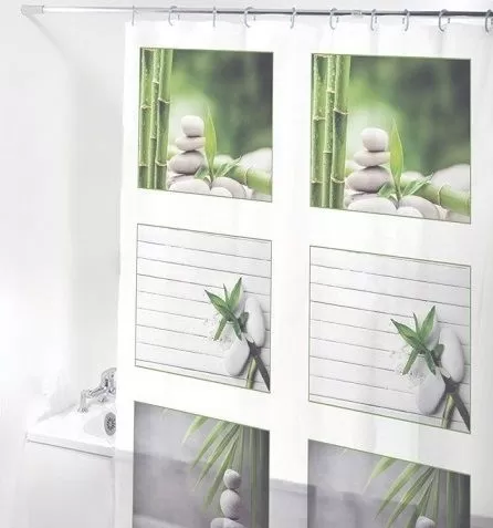 Штора для ванной полиэтиленовая серая 3, "Релакс", 180*180