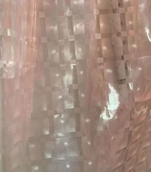 Штора для ванной прозрачная 3D геометрия 61022 ромбики 180*180