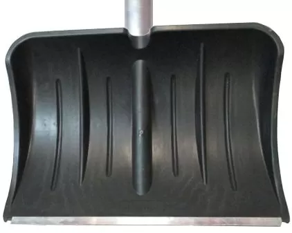 Лопата для снега пластиковая 540*370 с мет.планкой с АЛЮМ.ЧЕРЕНКОМ и V-ручкой №13