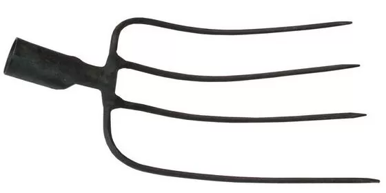 Вилы навозные 4-рогие кованные с черенком*