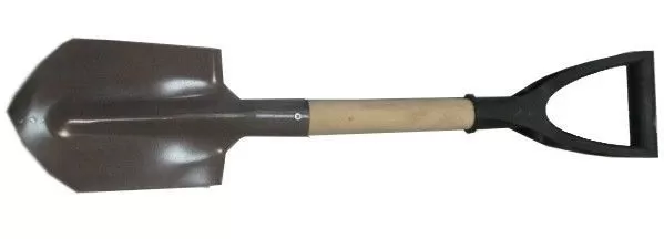 Лопата автомобилиста оцинкованная ЛА-2 с дерев.черенком и V-образной ручкой