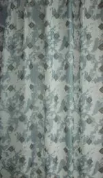 Штора для ванной тканевая серая, 1387, "Залел" эконом, 170-180*200