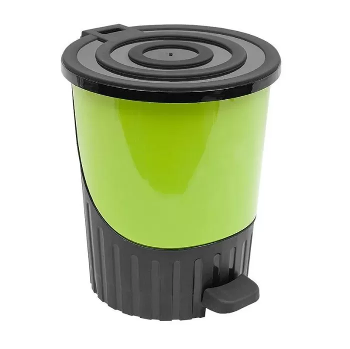 Ведро для мусора 14л салатовое с педалью