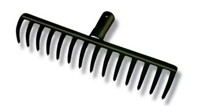 Грабли садово-огородные 16 зуб. метал. прямые с черенком* (упак.10шт.)