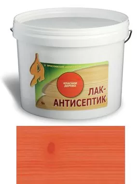 ЛАК-АНТИСЕПТИК деревозащитный состав цвет: красное дерево 9 л (уп.1 шт.)