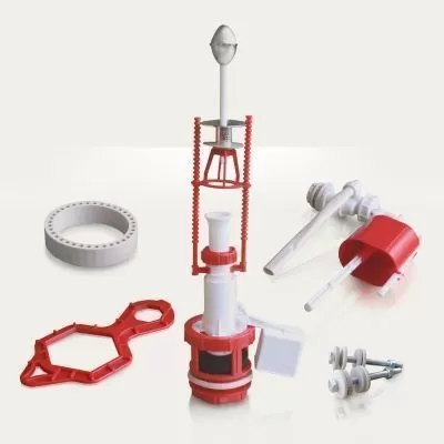 Арматура универсал. АС-5.1М метал.(д/смывного бачка) штоковая с универ.клапаном бок. подв. (Тула)